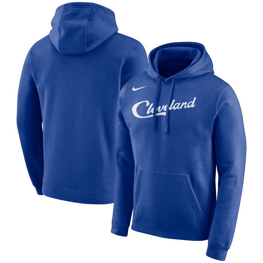 NBA Cleveland Cavaliers Nike City Edition Logo Essential Pullover Hoodie Blue->boston celtics->NBA Jersey
